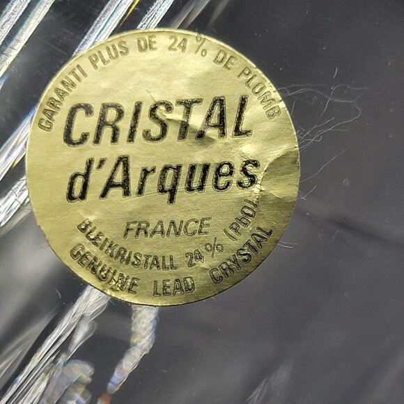 Vintage Cristal DArques France Genuine Lead Crystal Stemware Wine Glass Set of 6 - Picture 7 of 12